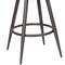 Armen Living Justin 30" Bar Height Swivel Vintage Brown Faux Leather Bar Stool with Brown Metal Legs LCJTBABRBR30 - alternate 3